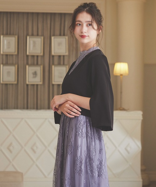 Kana（カナ）の「ショート丈 ボレロ 結婚式 お呼ばれ ノーカラー