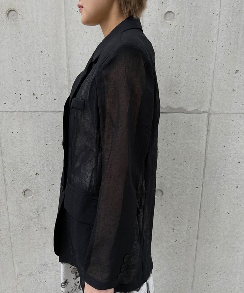 C7 BURBERRY BLACKLABEL シルク混 テーラード アンコン