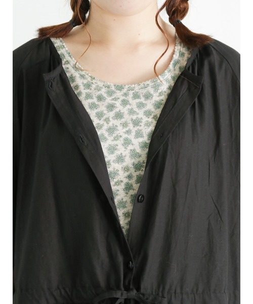 Samansa Mos2（サマンサ モスモス）の「花柄シェルタックノースリーブカットソー（Tシャツ/カットソー・レディース・パープル/ブラウン/イエロー/ミント・ﾌﾘ-）」の3枚目の写真