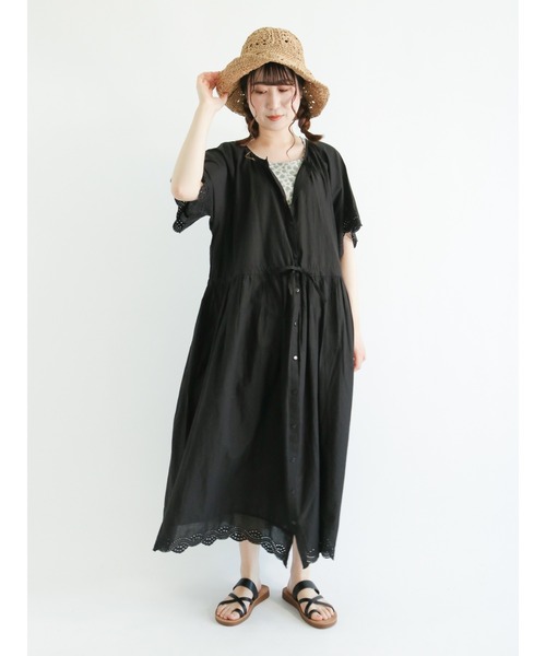 Samansa Mos2（サマンサ モスモス）の「花柄シェルタックノースリーブカットソー（Tシャツ/カットソー・レディース・パープル/ブラウン/イエロー/ミント・ﾌﾘ-）」の6枚目の写真