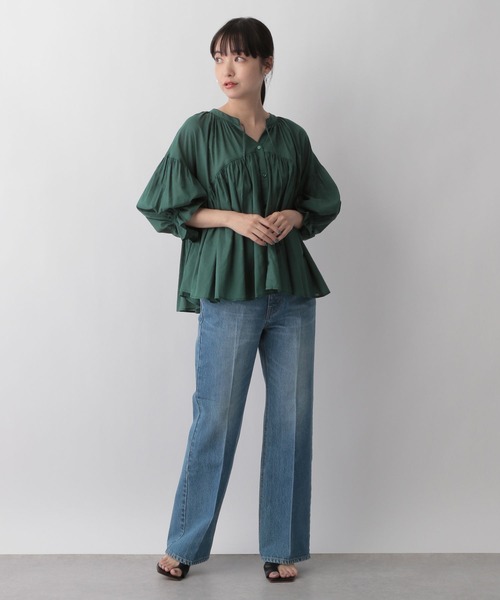 LOWRYS FARM(ローリーズファーム)の「ボリュームボイルブラウス6分袖 298382(シャツ/ブラウス・レディース・ホワイト/ブラック/オレンジ/グリーン・FREE)」の8枚目の写真