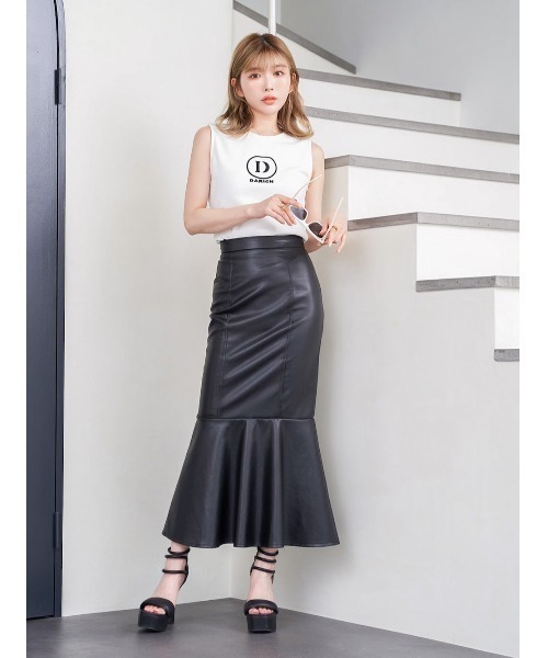 Darich(ダーリッチ)の「ノースリーブロゴトップス(Tシャツ/カットソー・レディース・ホワイト/ピンク/ブラック・FREE)」の17枚目の写真