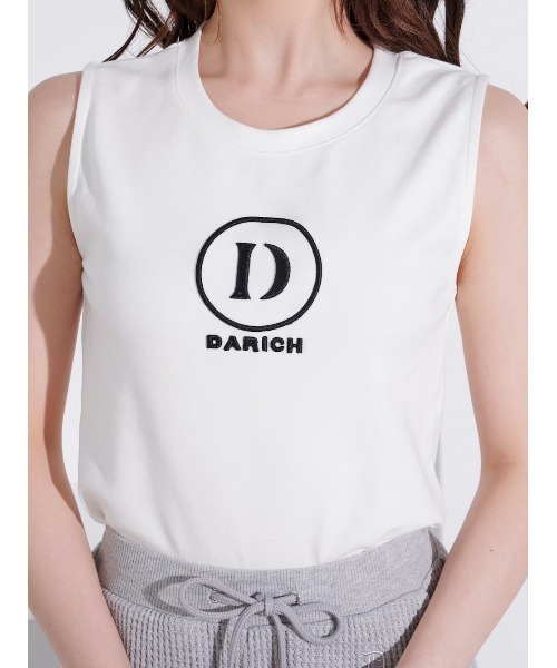 Darich(ダーリッチ)の「ノースリーブロゴトップス(Tシャツ/カットソー・レディース・ホワイト/ピンク/ブラック・FREE)」の7枚目の写真