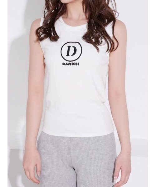 Darich(ダーリッチ)の「ノースリーブロゴトップス(Tシャツ/カットソー・レディース・ホワイト/ピンク/ブラック・FREE)」の9枚目の写真