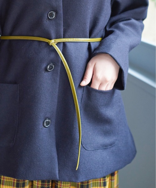 bulle de savon(ビュルデサボン)の「エナメル ロングベルト(ベルト・レディース・ブラック/カーキ・FREE)」の2枚目の写真