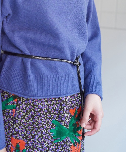 bulle de savon(ビュルデサボン)の「エナメル ロングベルト(ベルト・レディース・ブラック/カーキ・FREE)」の16枚目の写真