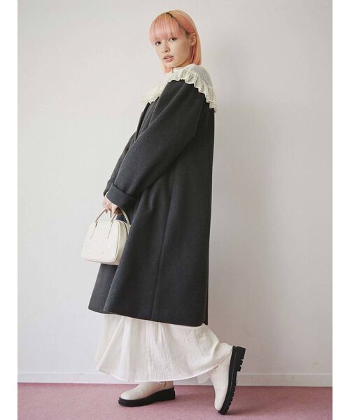 merry jenny（メリージェニー）の「flowerミニボストンbag（ボストンバッグ・レディース・アイボリー/ブラック・FREE）」の6枚目の写真