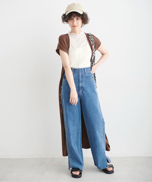 FREE'S MART（フリーズマート）の「◆リネンライクキャップ（キャップ・レディース・ブラック/ベージュ・ﾌﾘ-）」の3枚目の写真