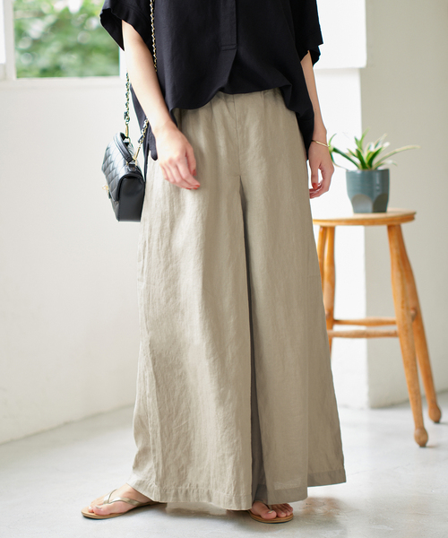 JOURNAL STANDARD（ジャーナルスタンダード）の「■■■《追加3》リネン タックキュロット（その他パンツ・レディース・ベージュ/ピンク・38/36/34）」の6枚目の写真