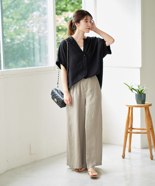 JOURNAL STANDARD（ジャーナルスタンダード）の「■■■《追加3》リネン タックキュロット（その他パンツ・レディース・ベージュ/ピンク・38/36/34）」の7枚目の写真