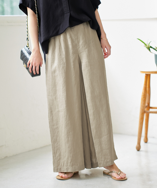 JOURNAL STANDARD（ジャーナルスタンダード）の「■■■《追加3》リネン タックキュロット（その他パンツ・レディース・ベージュ/ピンク・38/36/34）」の8枚目の写真