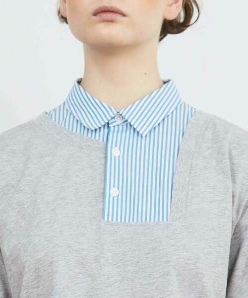 FRAPBOIS(フラボア)の「ブリコラT(Tシャツ/カットソー・レディース・ブラック/グレー・1/2)」の16枚目の写真