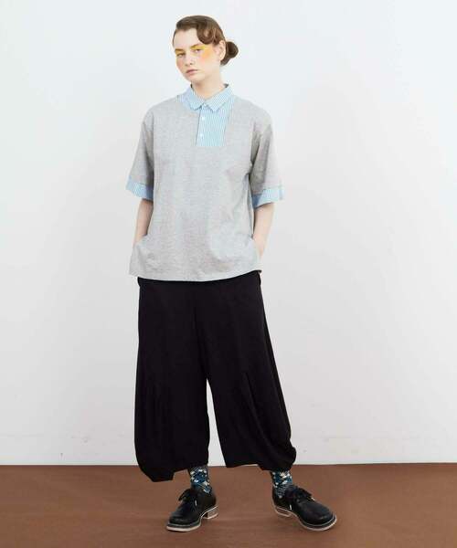 FRAPBOIS(フラボア)の「ブリコラT(Tシャツ/カットソー・レディース・ブラック/グレー・1/2)」の5枚目の写真