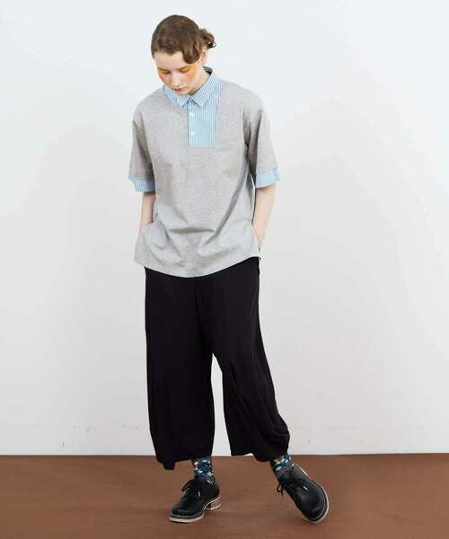 FRAPBOIS(フラボア)の「ブリコラT(Tシャツ/カットソー・レディース・ブラック/グレー・1/2)」の20枚目の写真