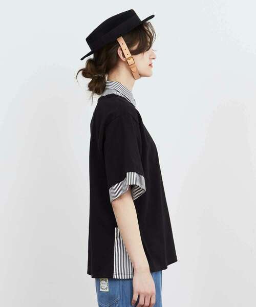 FRAPBOIS(フラボア)の「ブリコラT(Tシャツ/カットソー・レディース・ブラック/グレー・1/2)」の8枚目の写真