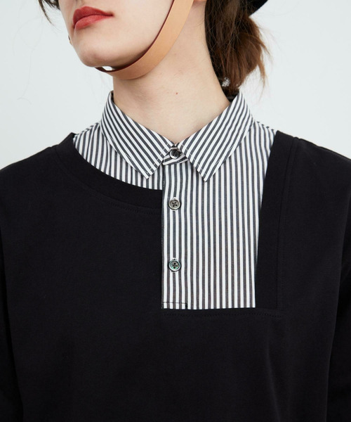 FRAPBOIS(フラボア)の「ブリコラT(Tシャツ/カットソー・レディース・ブラック/グレー・1/2)」の4枚目の写真