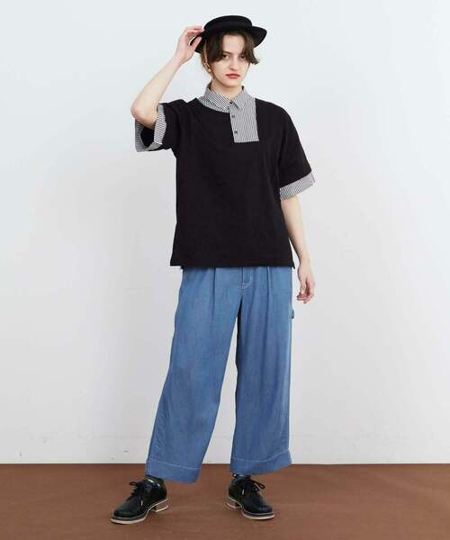 FRAPBOIS(フラボア)の「ブリコラT(Tシャツ/カットソー・レディース・ブラック/グレー・1/2)」の21枚目の写真