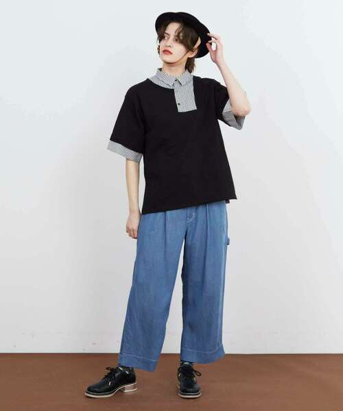 FRAPBOIS(フラボア)の「ブリコラT(Tシャツ/カットソー・レディース・ブラック/グレー・1/2)」の18枚目の写真