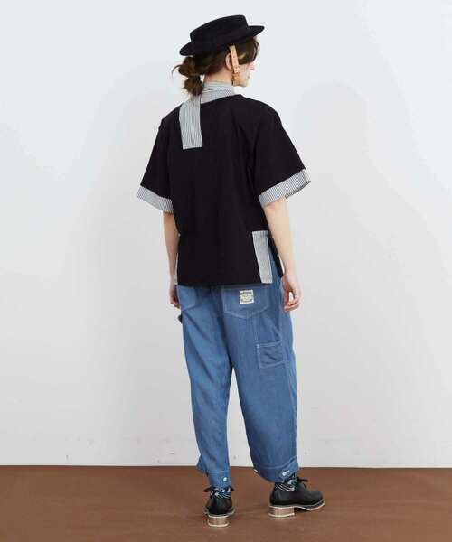 FRAPBOIS(フラボア)の「ブリコラT(Tシャツ/カットソー・レディース・ブラック/グレー・1/2)」の9枚目の写真