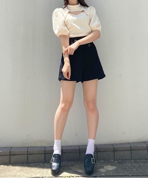 Crea titty&Co. PETIT(クレアティティーアンドコープチ)の「【Crea titty&Co.PETIT】ダブルボタンショーパン(その他パンツ・レディース・ブラック/ホワイト・SMALL/MEDIUM)」の9枚目の写真