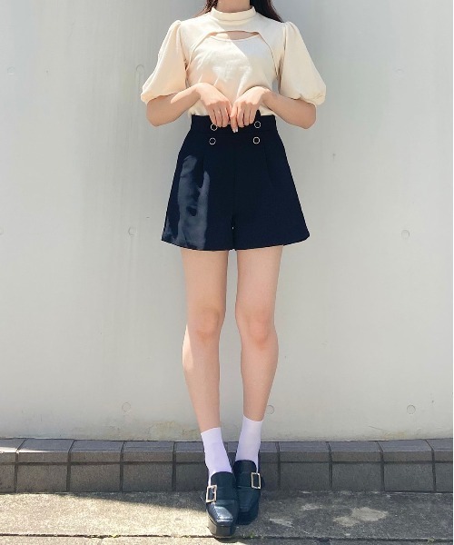 Crea titty&Co. PETIT(クレアティティーアンドコープチ)の「【Crea titty&Co.PETIT】ダブルボタンショーパン(その他パンツ・レディース・ブラック/ホワイト・SMALL/MEDIUM)」の12枚目の写真