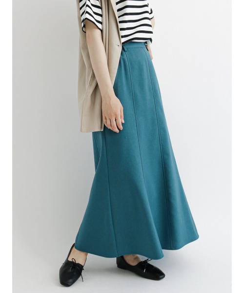 Samansa Mos2 blue（サマンサモスモスブルー）の「◎マーメイドフレアスカート（スカート・レディース・グリーン/ブラック/ブラウン・ﾌﾘ-）」の9枚目の写真