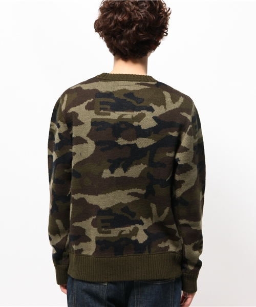 OUTLET(アウトレット)の「【WHO'S WHO gallery】EMカモニット(ニット/セーター・メンズ・グリーン・LARGE/MEDIUM)」の4枚目の写真