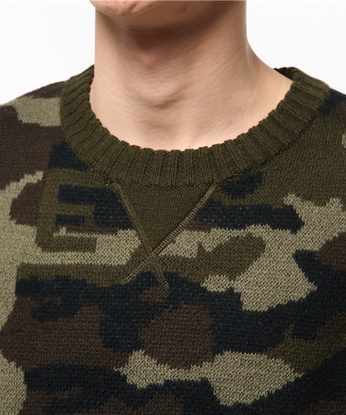 OUTLET(アウトレット)の「【WHO'S WHO gallery】EMカモニット(ニット/セーター・メンズ・グリーン・LARGE/MEDIUM)」の5枚目の写真
