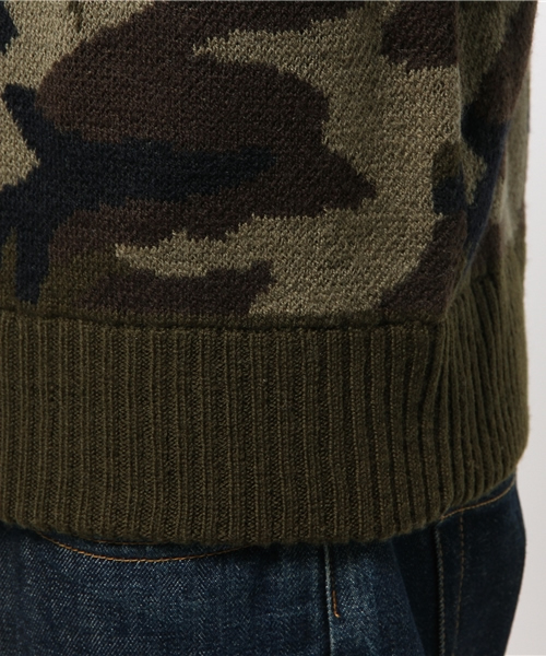 OUTLET(アウトレット)の「【WHO'S WHO gallery】EMカモニット(ニット/セーター・メンズ・グリーン・LARGE/MEDIUM)」の7枚目の写真