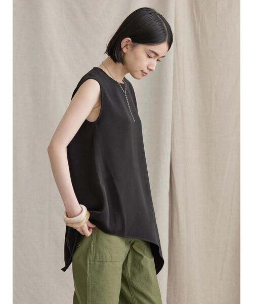 AMERICAN HOLIC（アメリカンホリック）の「ノースリーブとろみブラウス（シャツ/ブラウス・レディース・ブラック/モカ・M/L）」の13枚目の写真