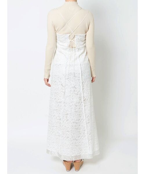 merry jenny(メリージェニー)の「fluffyレースキャミワンピース(ワンピース・レディース・ブラック/オフホワイト・FREE)」の12枚目の写真