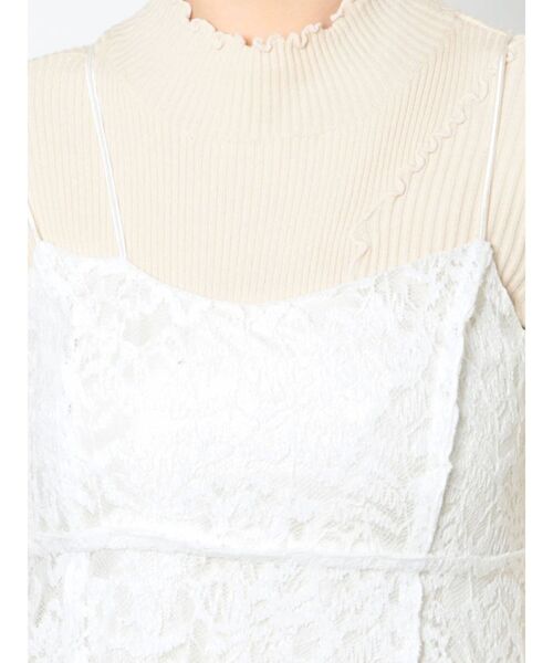 merry jenny(メリージェニー)の「fluffyレースキャミワンピース(ワンピース・レディース・ブラック/オフホワイト・FREE)」の16枚目の写真