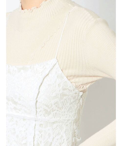 merry jenny(メリージェニー)の「fluffyレースキャミワンピース(ワンピース・レディース・ブラック/オフホワイト・FREE)」の14枚目の写真