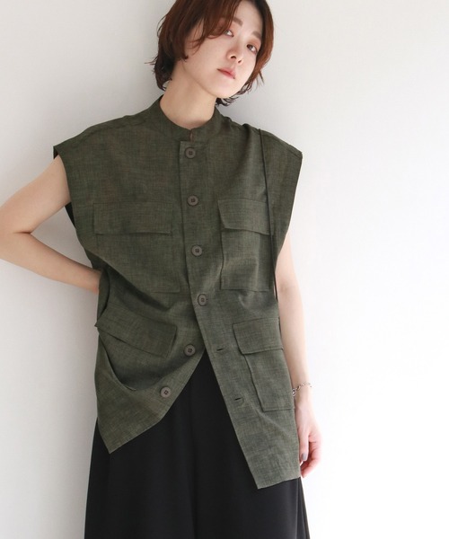 notch.（ノッチ）の「ミリタリージレ（シャツ/ブラウス・レディース・ホワイト/ブラック/オリーブ/ブラウン系その他・M）」の4枚目の写真