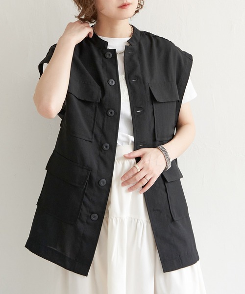 notch.（ノッチ）の「ミリタリージレ（シャツ/ブラウス・レディース・ホワイト/ブラック/オリーブ/ブラウン系その他・M）」の3枚目の写真