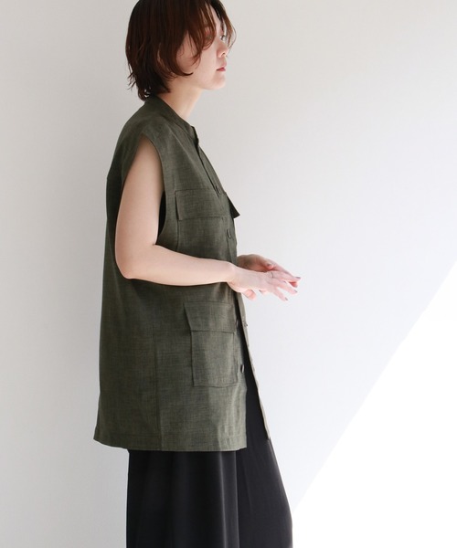 notch.（ノッチ）の「ミリタリージレ（シャツ/ブラウス・レディース・ホワイト/ブラック/オリーブ/ブラウン系その他・M）」の12枚目の写真