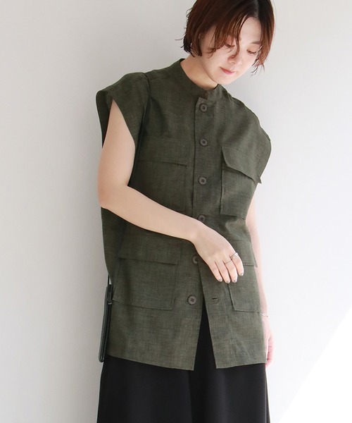 notch.（ノッチ）の「ミリタリージレ（シャツ/ブラウス・レディース・ホワイト/ブラック/オリーブ/ブラウン系その他・M）」の11枚目の写真