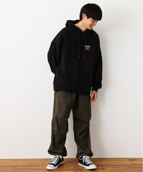 RODEO CROWNS WIDE BOWL（ロデオクラウンズワイドボウル）の「SHARE BIG パーカー（パーカー・レディース・ダークグリーン/マジェンタ/ブラック/グレー×ホワイト・FREE）」の15枚目の写真