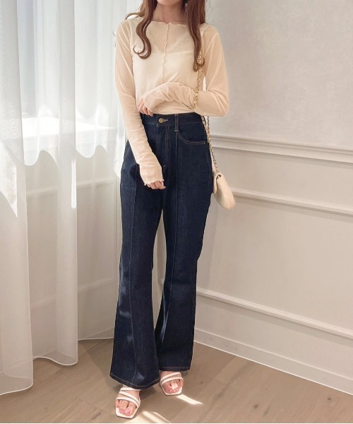 apres jour(アプレジュール)の「メローシアーインナー【ZOZOTOWN限定アイテム】(Tシャツ/カットソー・レディース・ブラック/ダークブラウン/アイボリー/ピンクベージュ・X-LARGE/フリー)」の19枚目の写真