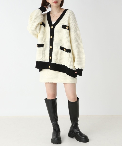 セール】ツイードザックリカーディガン 162782（カーディガン/ボレロ