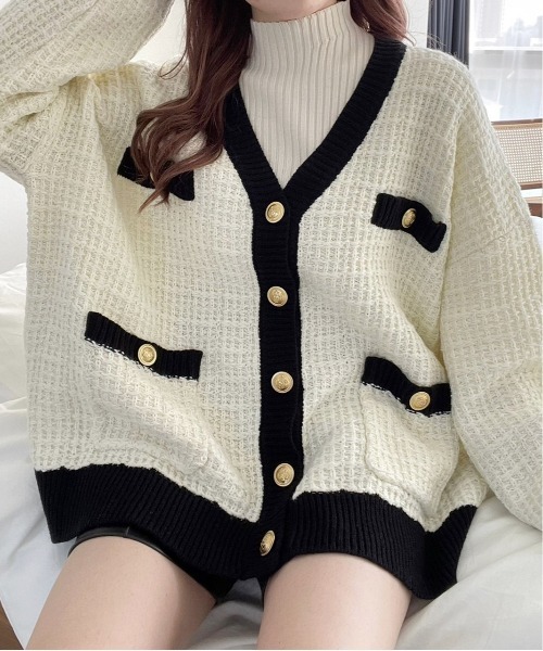 セール】ツイードザックリカーディガン 162782（カーディガン/ボレロ