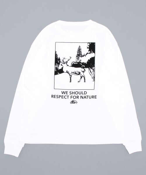 CAMP7(キャンプセブン)の「【CAMP7】イラストロンT(Tシャツ/カットソー・メンズ・ホワイト/ブラック・S/L/M/XL)」の3枚目の写真