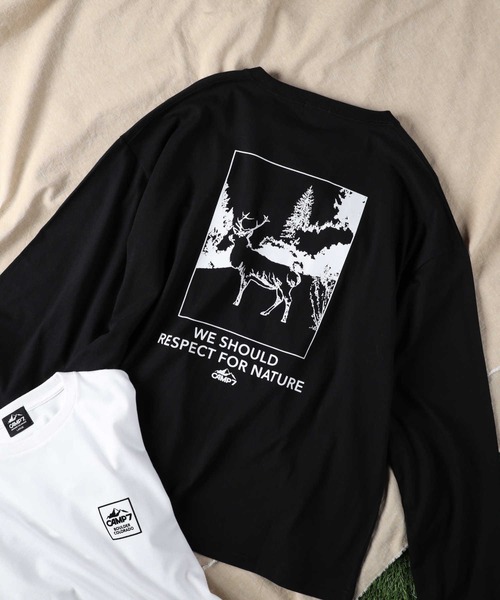 CAMP7(キャンプセブン)の「【CAMP7】イラストロンT(Tシャツ/カットソー・メンズ・ホワイト/ブラック・S/L/M/XL)」の21枚目の写真