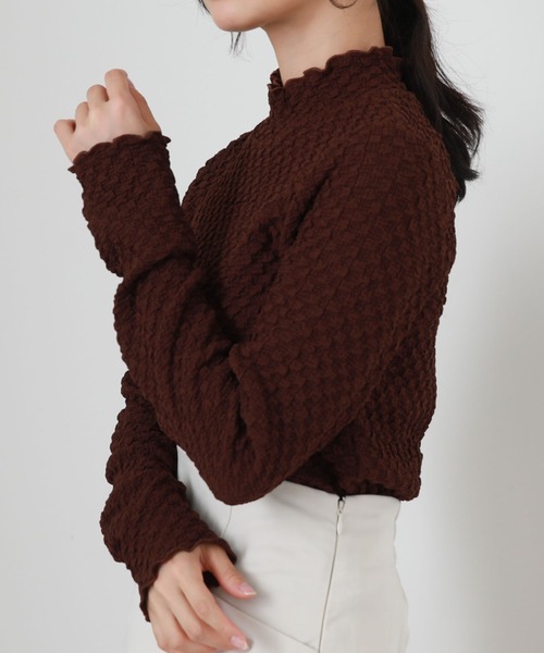 archives(アルシーヴ)の「プチハイカットプルオーバー(Tシャツ/カットソー・レディース・アイボリー/ブラック/ブラウン・MEDIUM)」の3枚目の写真