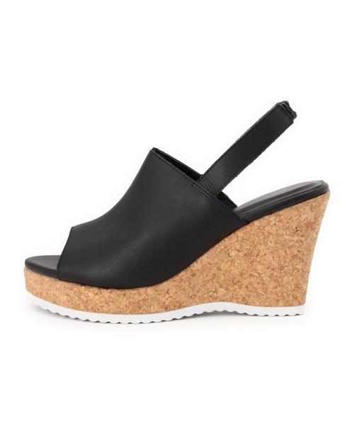BEAUTY&YOUTH UNITED ARROWS（ビューティーアンドユースユナイテッドアローズ）の「BYTF コルク　バックストラップ ウエッジ◆（サンダル・レディース・ブラック/ベージュ・35h/36h/37/37h/36）」の4枚目の写真