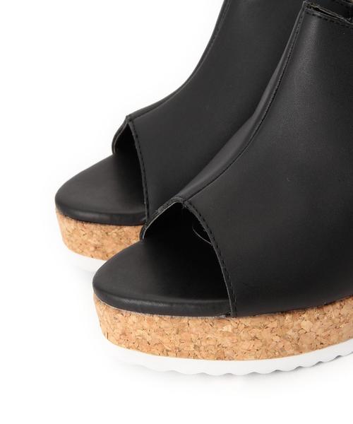 BEAUTY&YOUTH UNITED ARROWS（ビューティーアンドユースユナイテッドアローズ）の「BYTF コルク　バックストラップ ウエッジ◆（サンダル・レディース・ブラック/ベージュ・35h/36h/37/37h/36）」の7枚目の写真