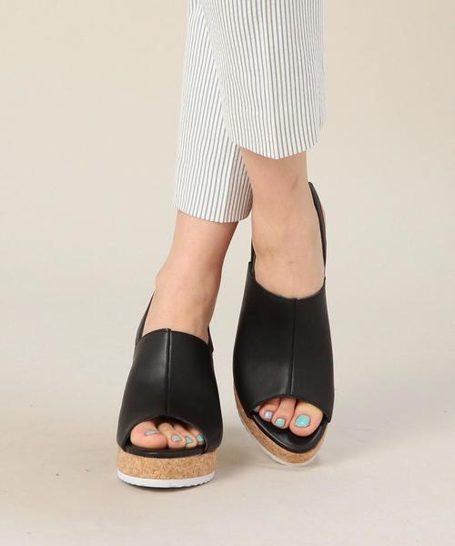 BEAUTY&YOUTH UNITED ARROWS（ビューティーアンドユースユナイテッドアローズ）の「BYTF コルク　バックストラップ ウエッジ◆（サンダル・レディース・ブラック/ベージュ・35h/36h/37/37h/36）」の10枚目の写真