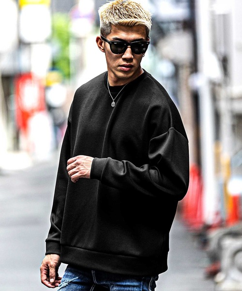 JOKER（ジョーカー）の「オーバーサイズプルオーバースウェットパーカー メンズ スウェット ビッグシルエット トレーナー メンズ ポンチ素材 春服（パーカー・メンズ・アイボリー/ブルー系その他/ブラック系その他/グレー/グリーン系その他/ブラック/ホワイト系その他/グリーン/ブルー/グレー系その他・XL/M/L）」の15枚目の写真