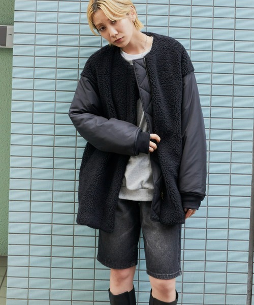 Auntie Rosa Holiday（アンティローザホリデー）の「ボア切替ブルゾン（ブルゾン・レディース・ブラウン/ブラック・FREE）」の21枚目の写真