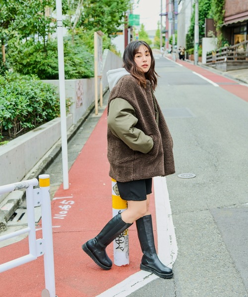 Auntie Rosa Holiday（アンティローザホリデー）の「ボア切替ブルゾン（ブルゾン・レディース・ブラウン/ブラック・FREE）」の13枚目の写真